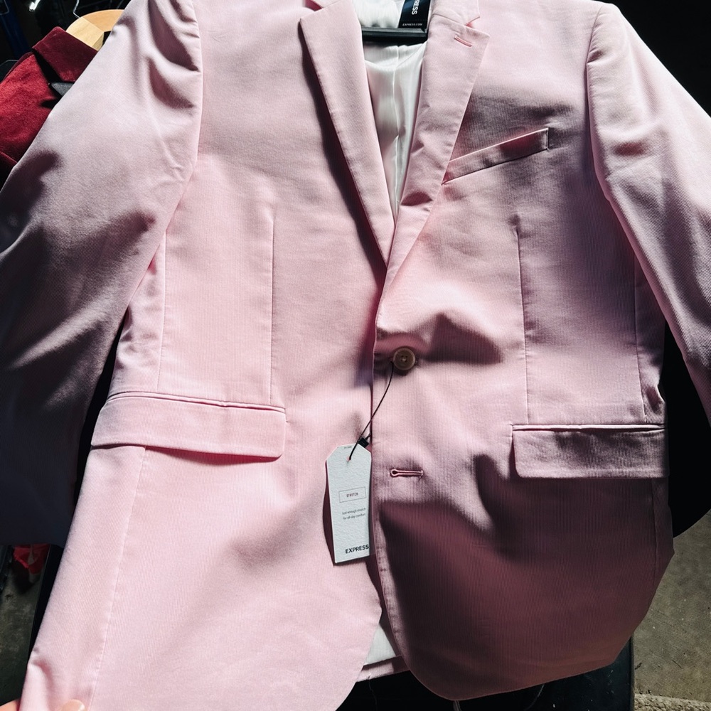 Express Pink Tailored Sport Coat Blazer